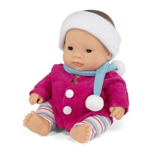 Miniland Doll - Anatomically Correct Baby, Asian Girl and Outfit Boxed, 21 cm - STEAM Kids Brisbane