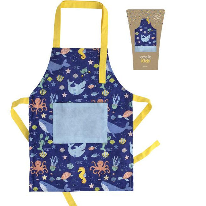 Ocean Recycled Cotton Apron | Ladelle 40 x 55cm - STEAM Kids 