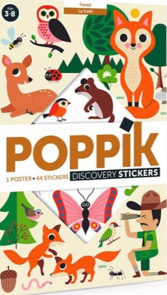Poppik Discovery Stickers | Forest Poster - STEAM Kids Brisbane