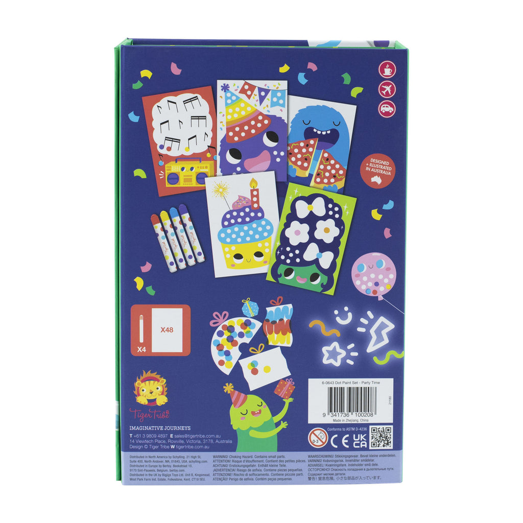 Tiger Tribe Dot Paint Set Party Time - STEAM Kids 
