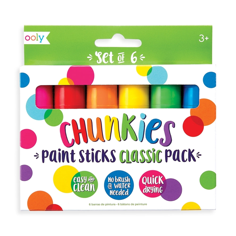 ooly Chunkies Paint Sticks Classic Pack of 6 - STEAM Kids Brisbane