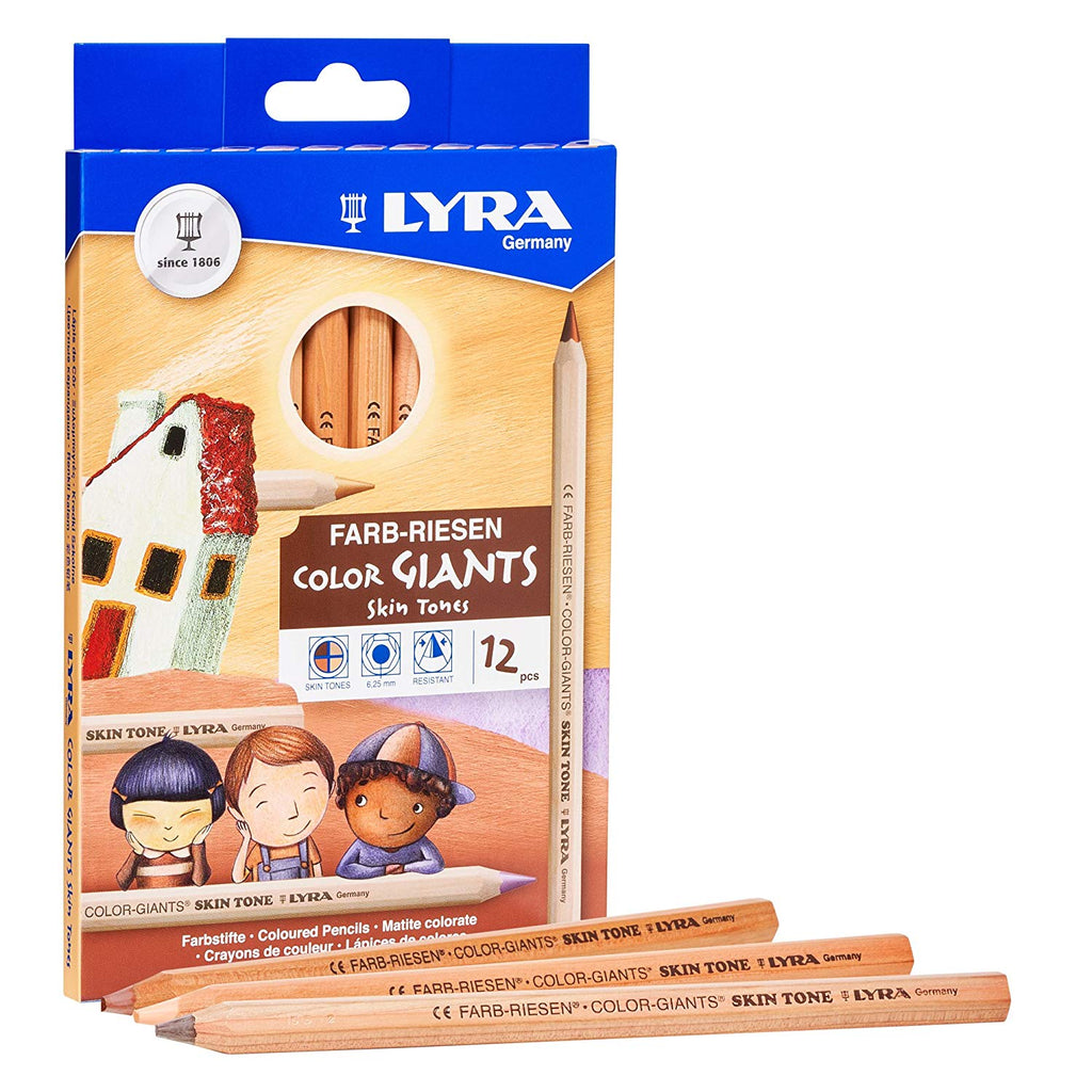 Lyra Color Giants Skin Tone Pencils Set of 12 - STEAM Kids Brisbane