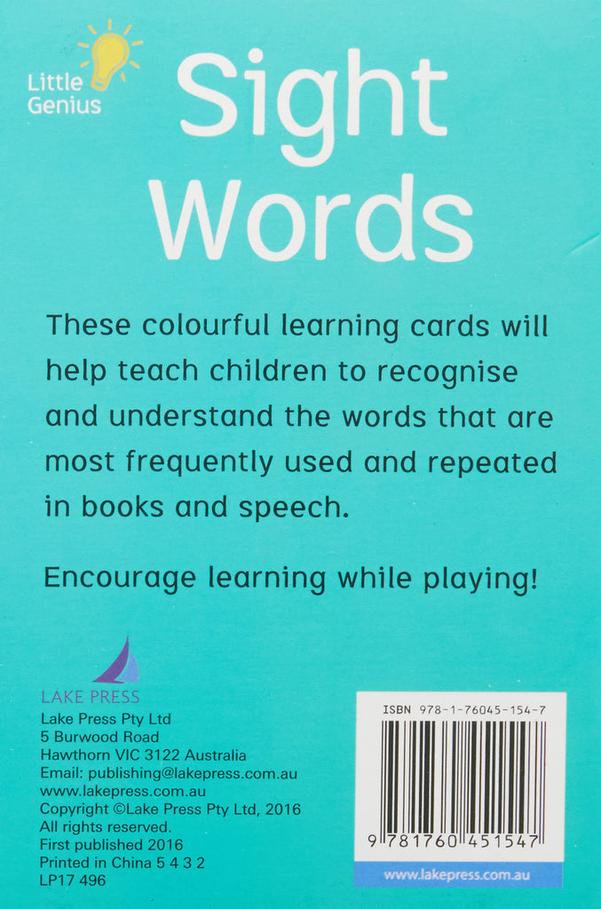 Little Genius Card - Sight Words - STEAM Kids Brisbane