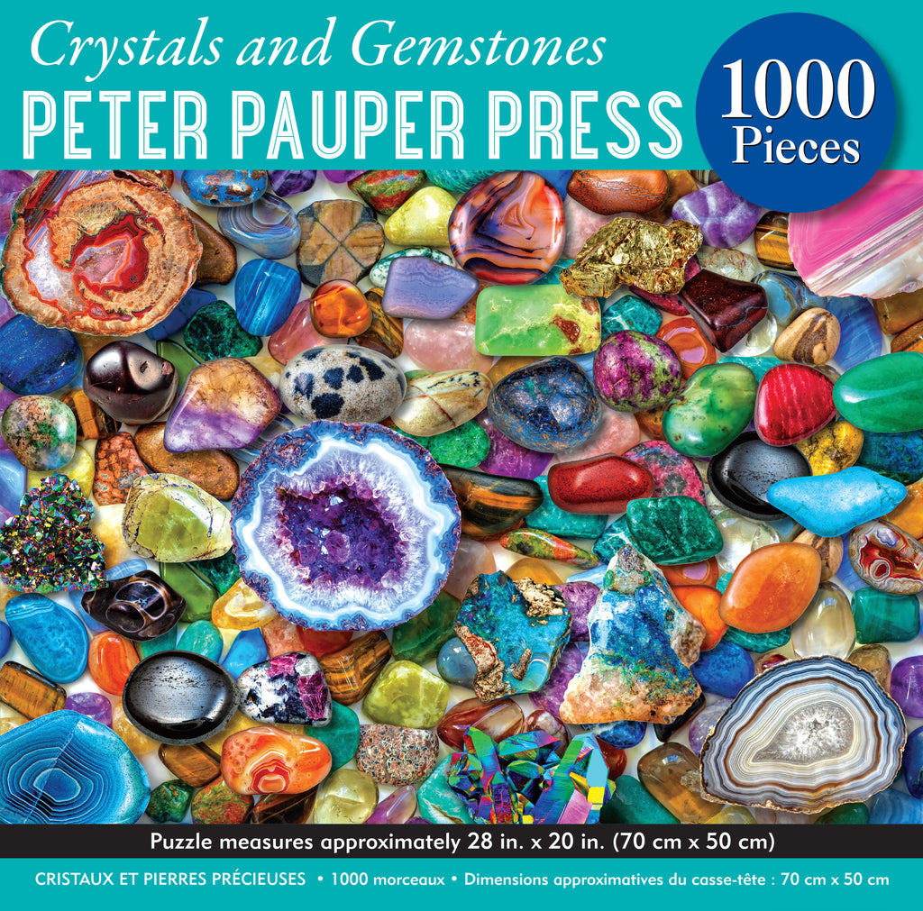 Crystals and Gemstones 1000 Piece Puzzle |Peter Pauper Press| - STEAM Kids 