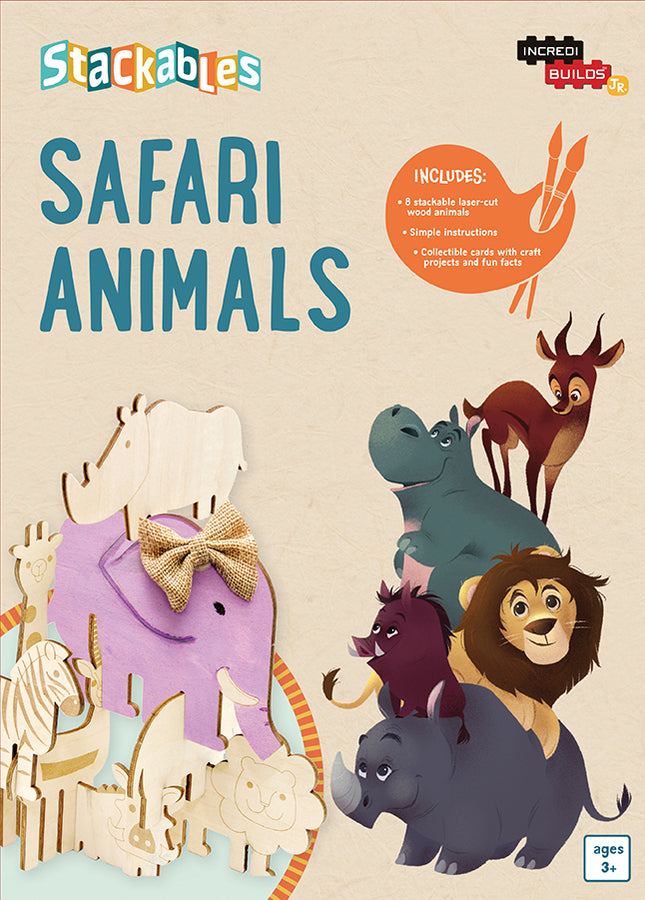 Stackables Safari Animals | Incredi Builds Junior - STEAM Kids Brisbane