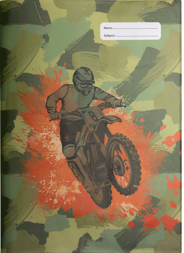 Scrapbook Book Cover  | Spencil | Camo Biker 1 - STEAM Kids 