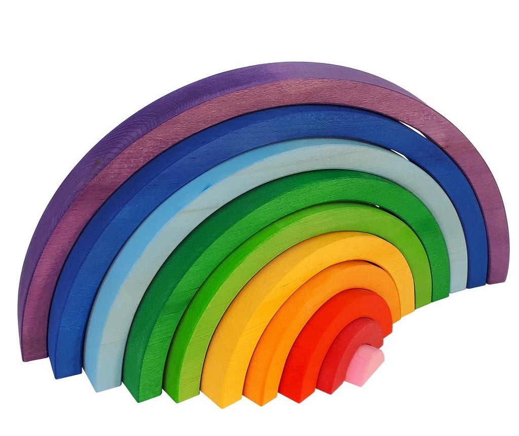 Bauspiel Giant 10 Piece Rainbow (50cm) - STEAM Kids Brisbane