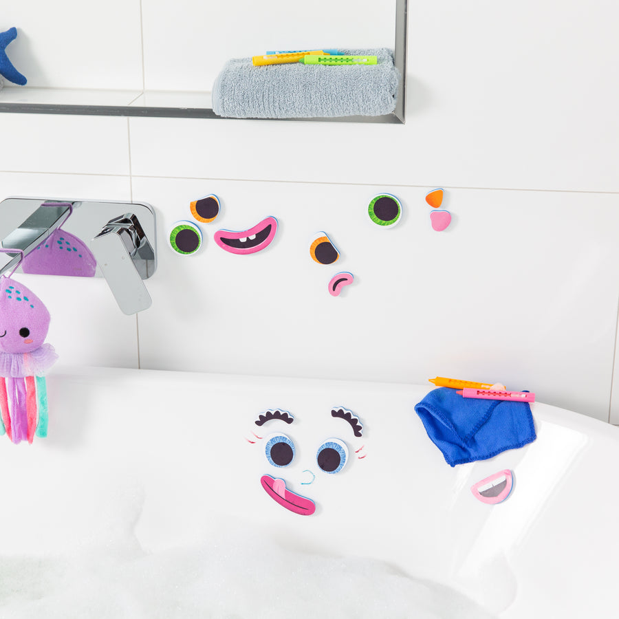Bath Faces - Crayon and Bath Sticker Set | Tiger Tribe - STEAM Kids Brisbane