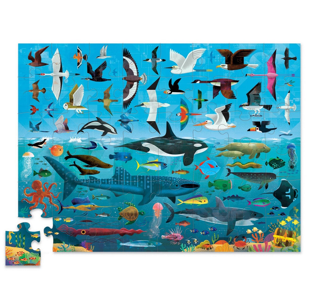 Above and Below 48 piece Floor Puzzle - Crocodile Creek - STEAM Kids 