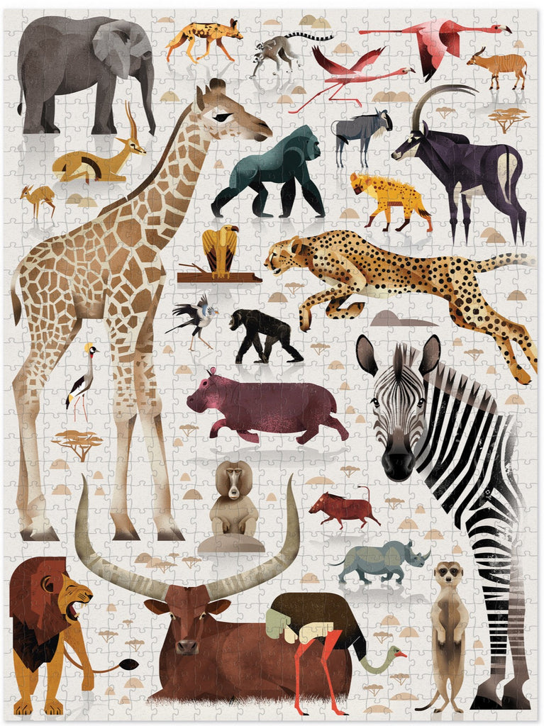 World of African Animals Puzzle 750 piece - Crocodile Creek - STEAM Kids 