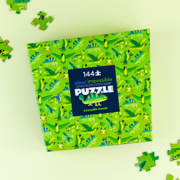 144 Piece Almost Impossible Puzzle Jungle Jive Crocodile Creek