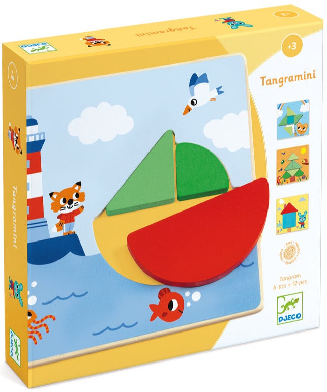 Tangramini Wood Puzzle | Djeco - STEAM Kids Brisbane