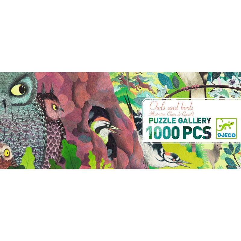 DJECO | Owls & Birds 1000 Piece Puzzle Gallery - STEAM Kids 