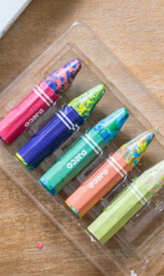 6 Multicoloured Flower Crayons | Djeco - STEAM Kids Brisbane