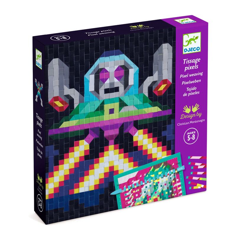 Paper Invaders Weaving Set | Djeco - STEAM Kids Brisbane