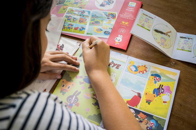 Flying Sofye Comic Transfers - Create a Cartoon Kit | Djeco - STEAM Kids Brisbane