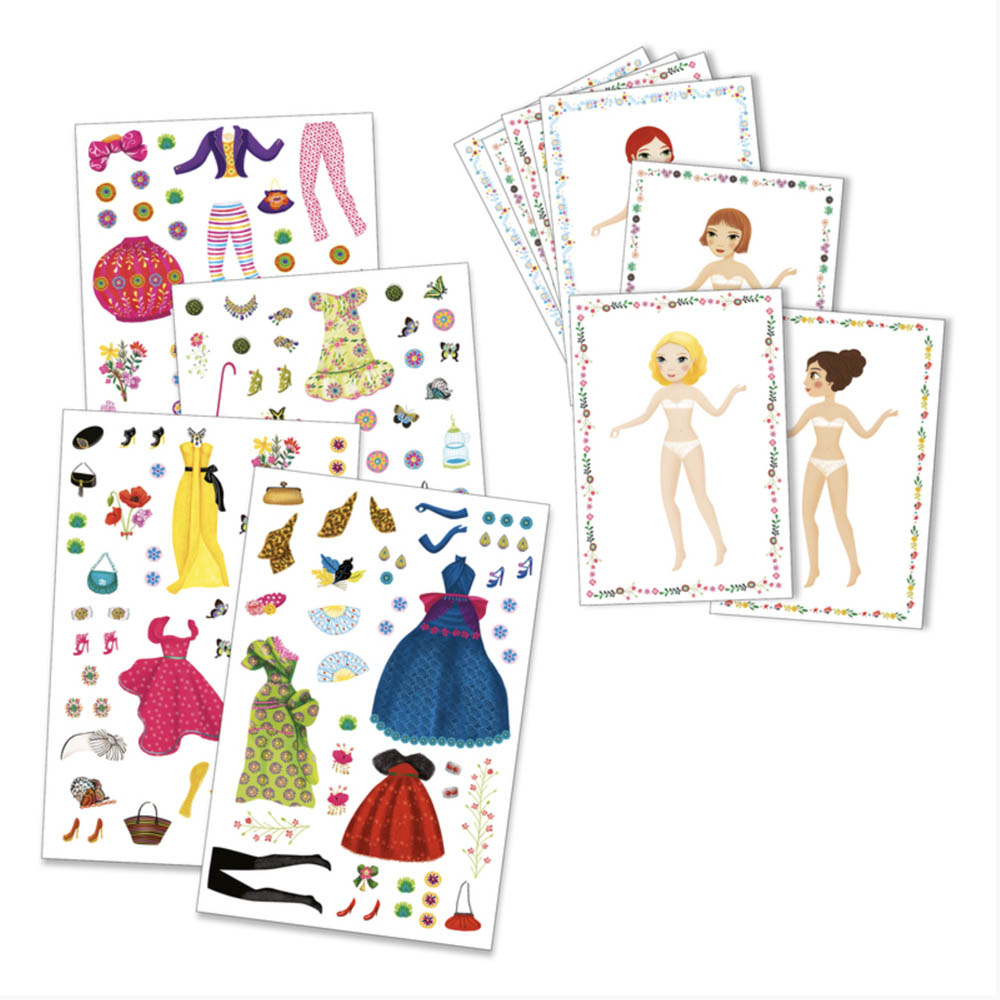 Fashion Stickers And Paper Dolls | Djeco - STEAM Kids Brisbane