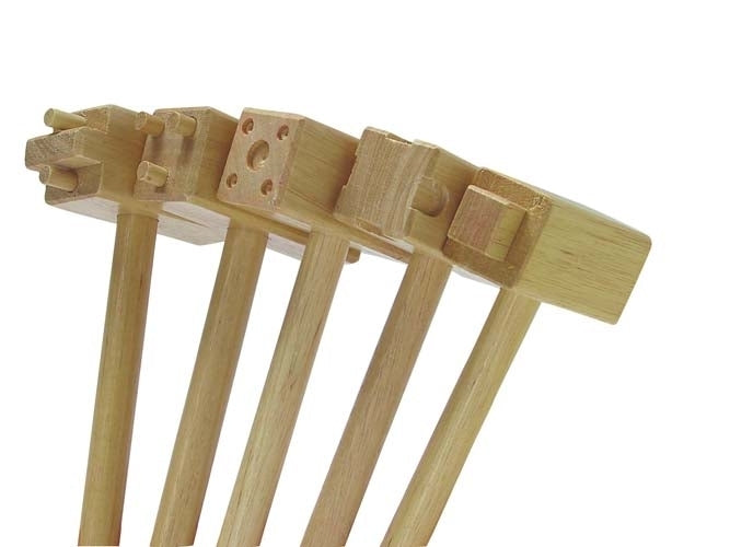 Wooden Clay and Dough Hammers 5pcs | Educational Colours - STEAM Kids Brisbane