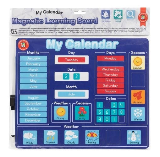Magnetic Learning Board | Calendar - STEAM Kids Brisbane