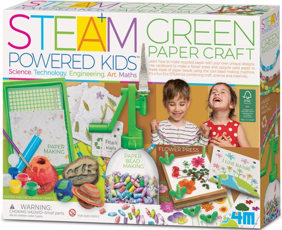 STEAM Powered Kids Green Paper Craft Kit | 4M - STEAM Kids Brisbane