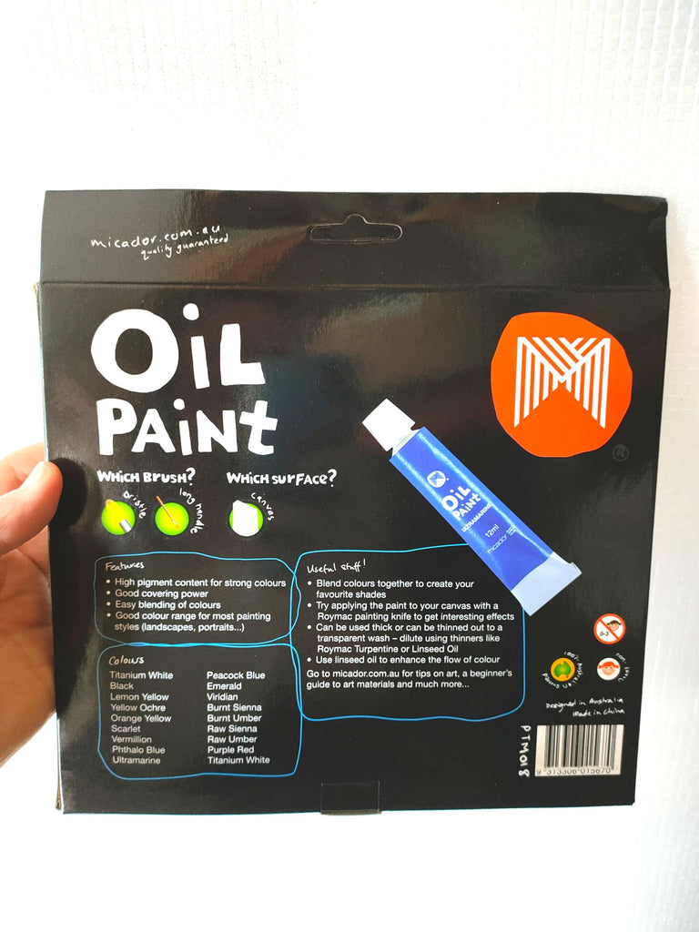 Micador Oil Paint Set | 18 x 12ml Tubes | - STEAM Kids 