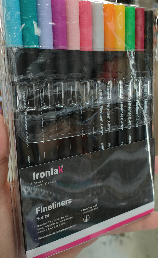 Ironlak 0.4mm Fine Liners | x12 Colour Pack | Series 1 - STEAM Kids Brisbane