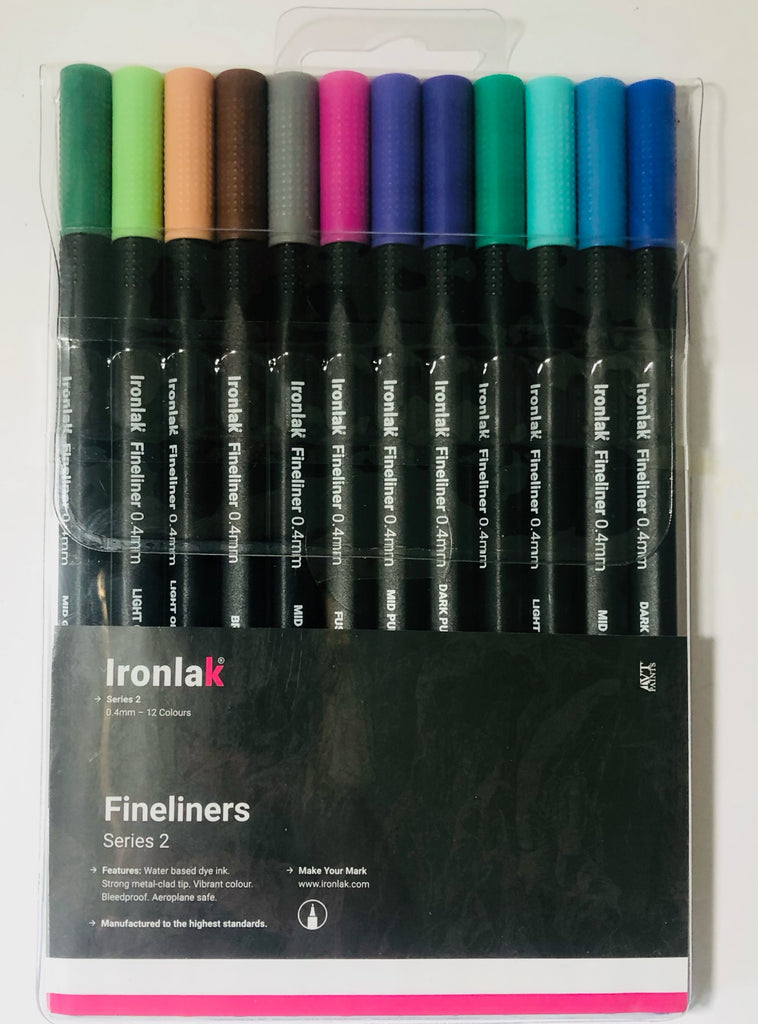 Ironlak 0.4mm Fine Liners | x12 Colour Pack | Series 2 - STEAM Kids Brisbane
