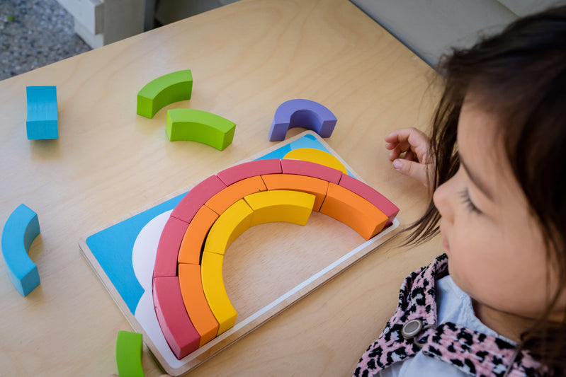 Rainbow Jigsaw Puzzle | Kiddie Connect - STEAM Kids Brisbane