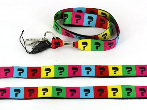 BARCODE WEIGHT CATAGORY Colourful Lanyard - Featuring Question Marks - STEAM Kids Brisbane