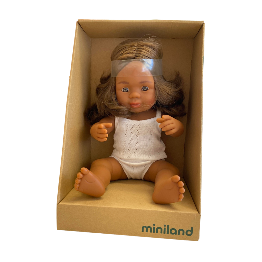 Miniland 38cm Anatomically Correct | Girl Australian Aboriginal & Torres Strait Islander Doll - STEAM Kids 