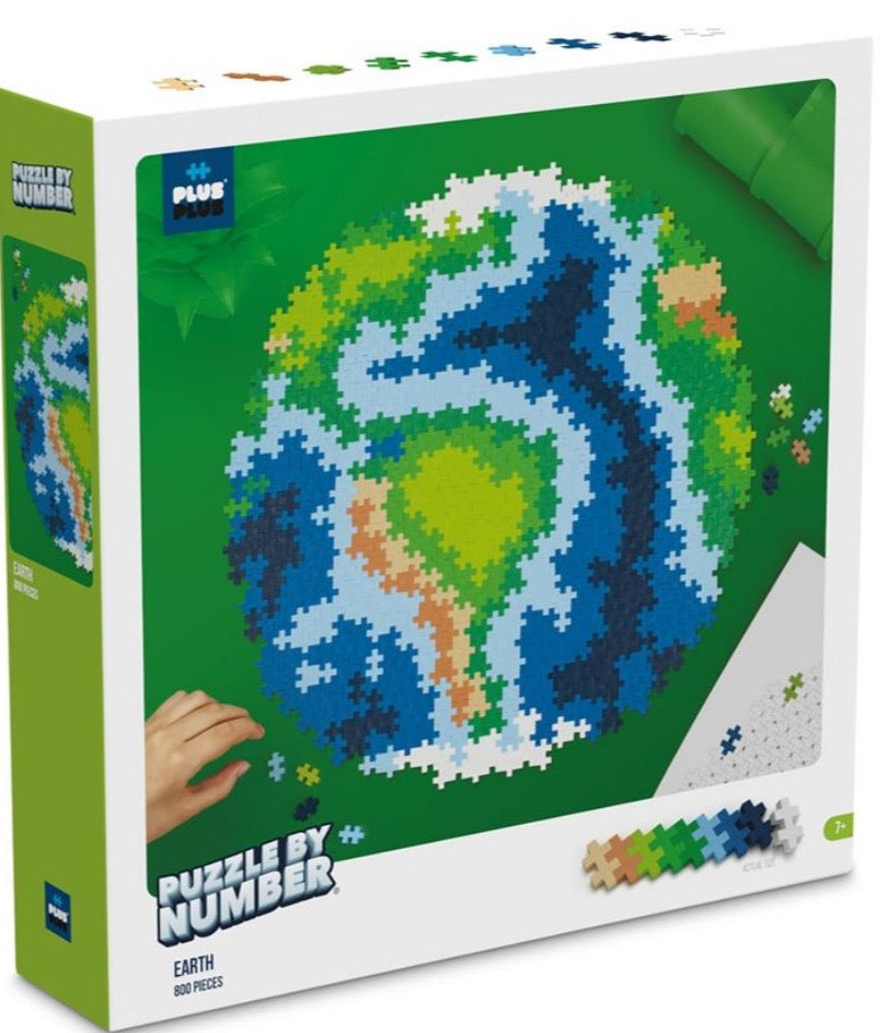 Plus-Plus Mini | Puzzle by Number | Earth 800 pieces - STEAM Kids Brisbane