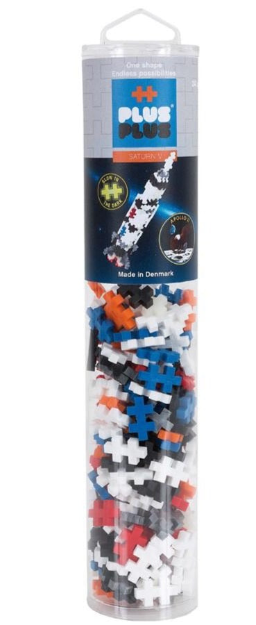 Plus Plus Tube | Saturn V Rocket | 240 Piece - STEAM Kids 