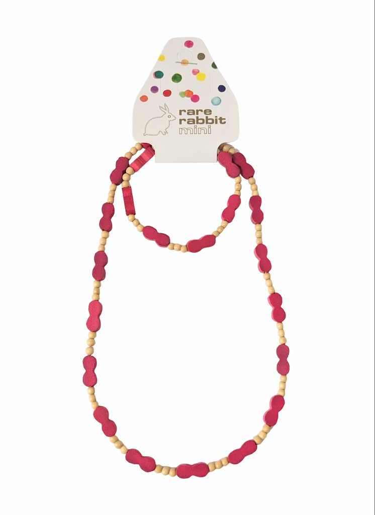 Bracelet and Necklace Set - Multi Coloured Wooden Beads | Rare Rabbit Mini - STEAM Kids Brisbane