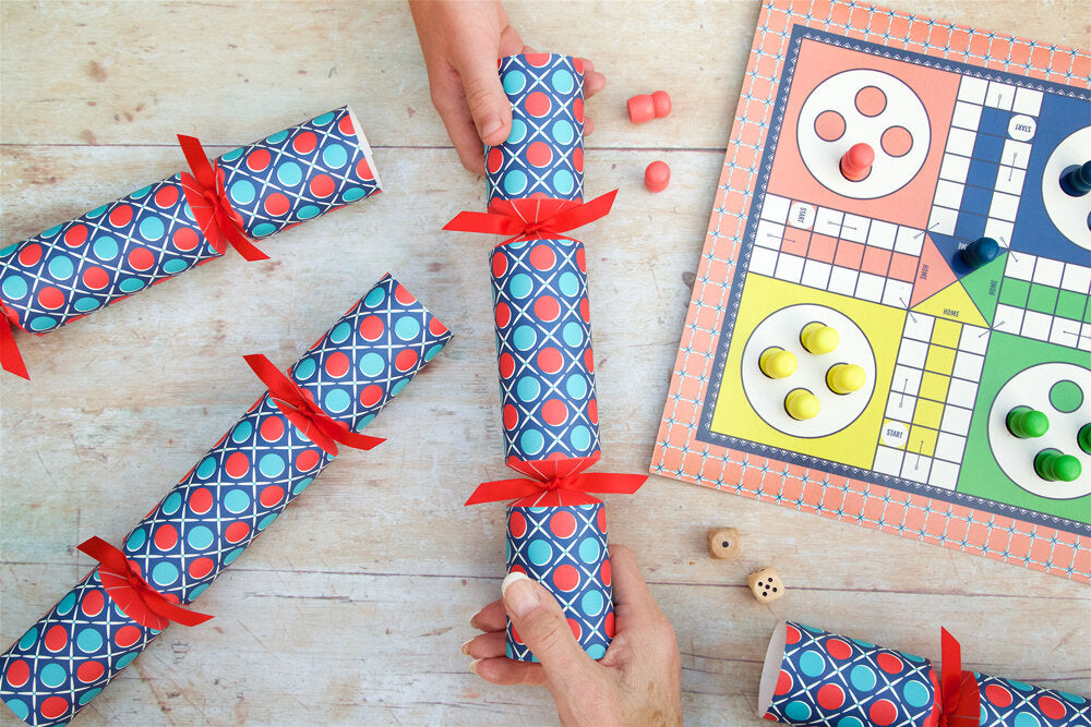 Snakes and Ladders Ludo Christmas Crackers - STEAM Kids Brisbane