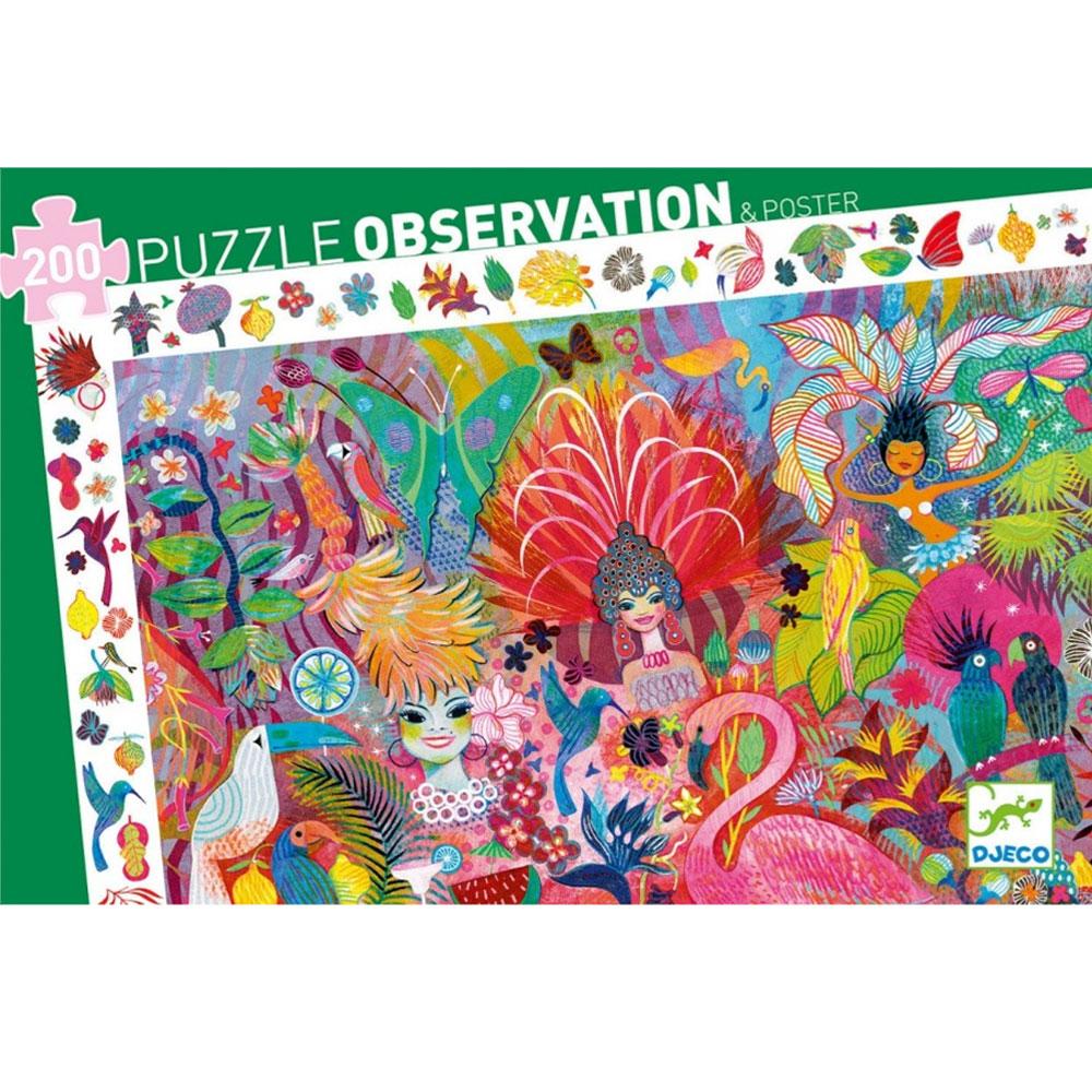 Djeco Rio Carnaval Observation 200 Piece Puzzle - STEAM Kids Brisbane