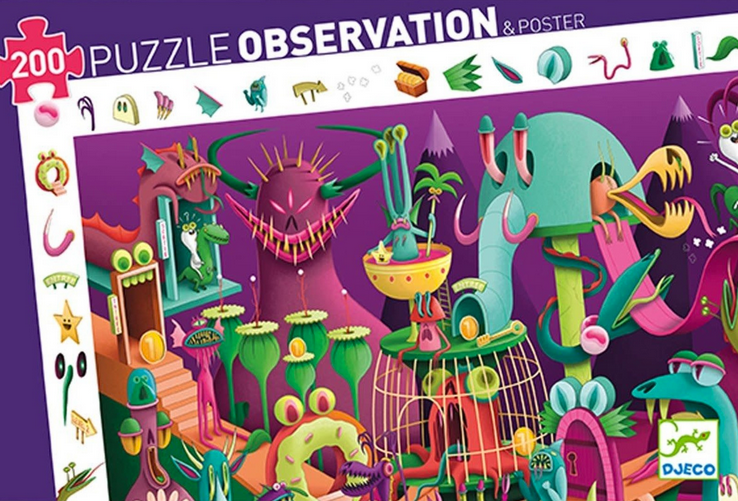 Djeco In A Video Game Observation 200 Piece Puzzle - STEAM Kids 