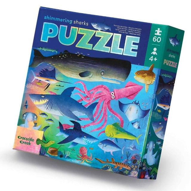 Shimmering Shark - Foil Puzzle | 60 piece | Crocodile Creek - STEAM Kids Brisbane