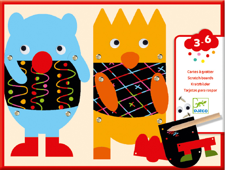 The Little Monster Scratch Cards | Djeco - STEAM Kids Brisbane