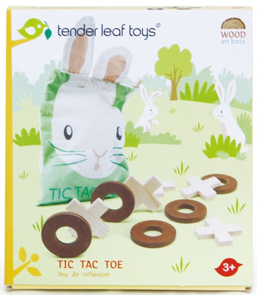 Tic Tac Toe -Wooden Game in Bag - Tender Leaf Toys - STEAM Kids Brisbane
