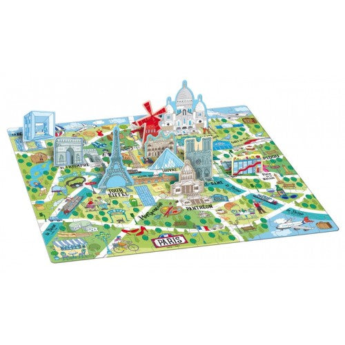 Sassi Travel, Learn and Explore  Paris- Puzzle and Book Set - Paris, 140 piece - STEAM Kids 