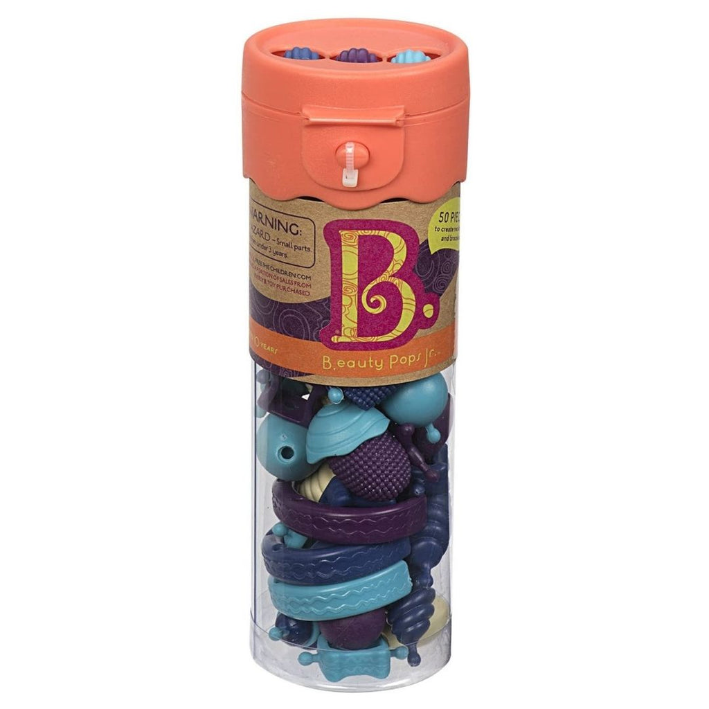 B.eauty Pop- Arty Beads | Orange 50 Piece Tube - STEAM Kids 