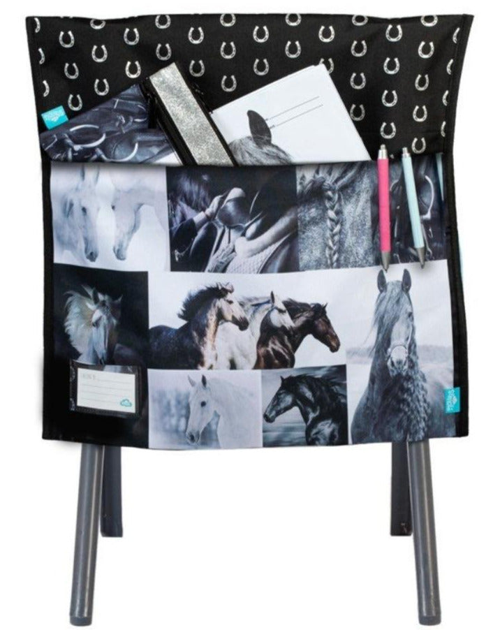Spencil Chair Bag - Black and White Horses - STEAM Kids 