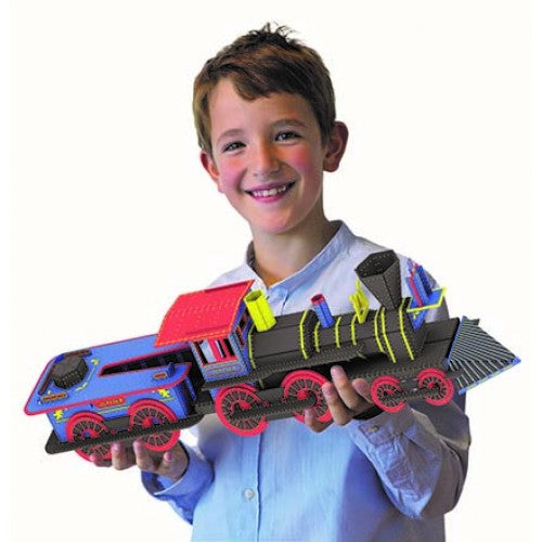 Sassi Travel, Learn and Explore 3D -Book and Build a 3D Locomotive - STEAM Kids Brisbane