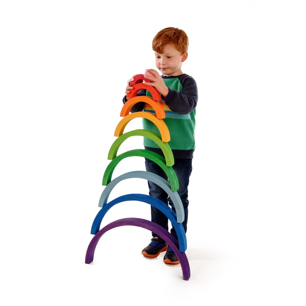 Bauspiel Giant 10 Piece Rainbow (50cm) - STEAM Kids Brisbane