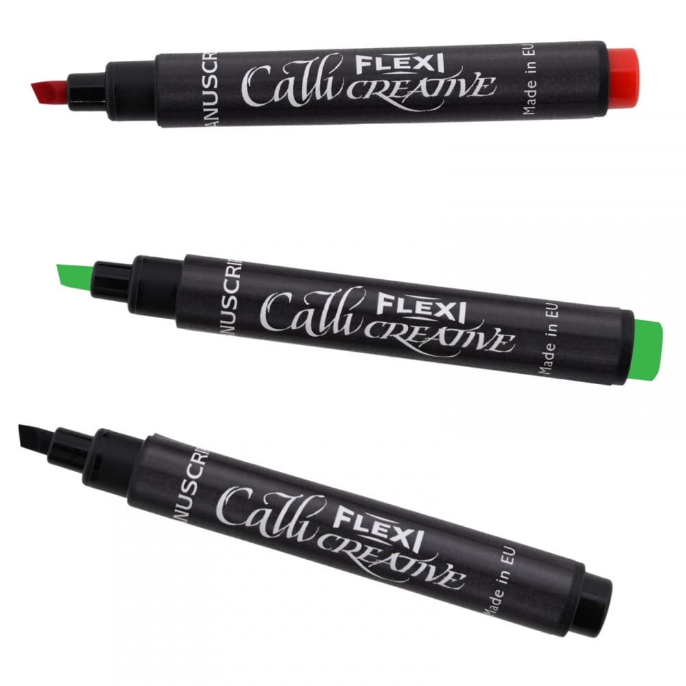 Flexible Italic Markers 3 Pack | Calli Creative | Manuscript - STEAM Kids Brisbane