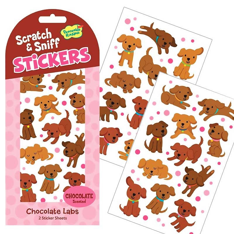 Peaceable Kingdom Mini Stickers Scratch & Sniff  |  Chocolate Labs - STEAM Kids 