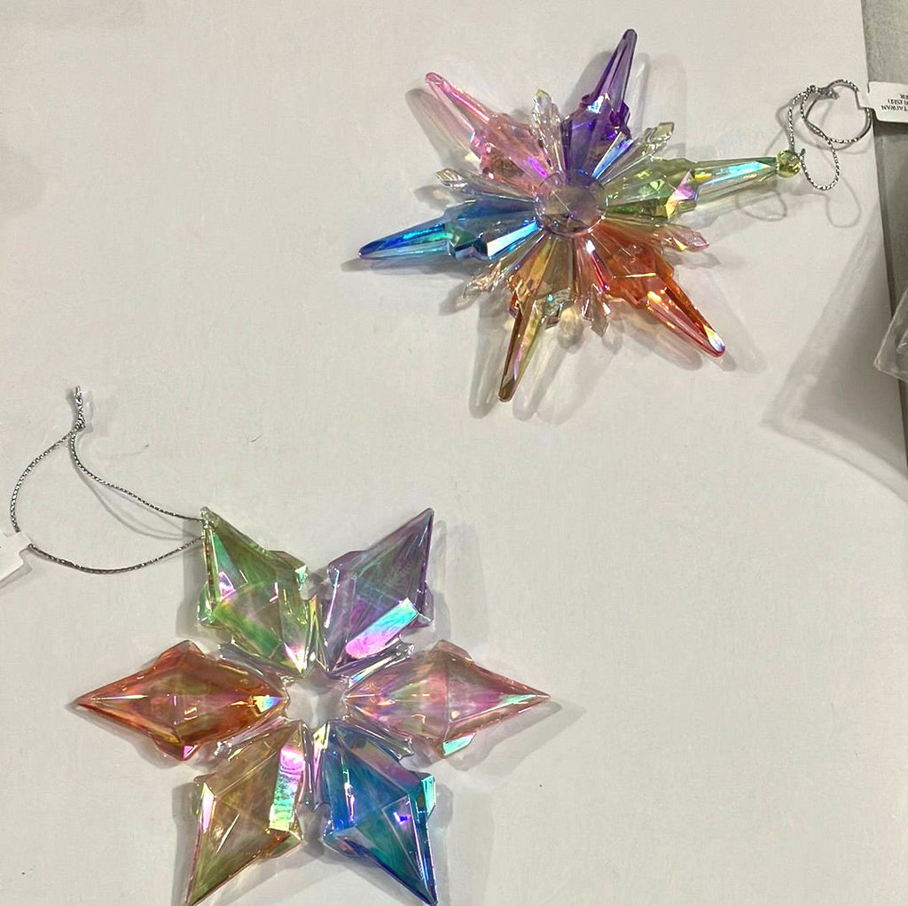 Iridescent Rainbow Snowflake Christmas Ornament - STEAM Kids Brisbane