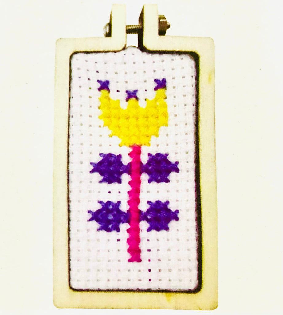 Make Your Own Cross Stitch Keychain | Yellow Tulip - STEAM Kids Brisbane
