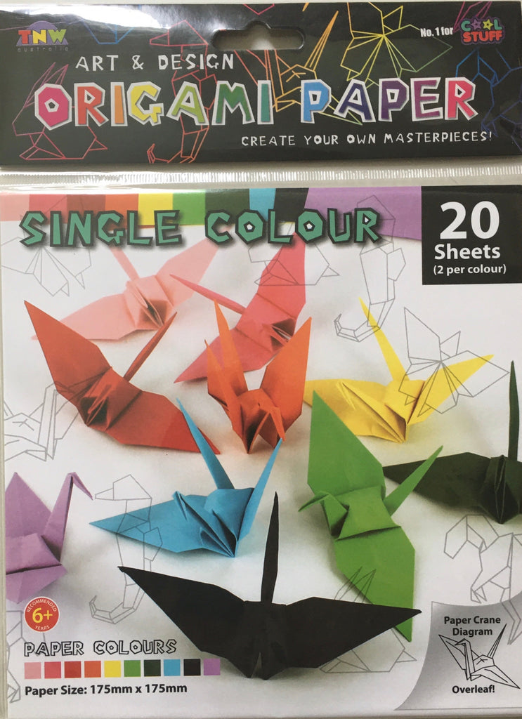 Origami Paper - Single Colour  20 sheets - STEAM Kids Brisbane