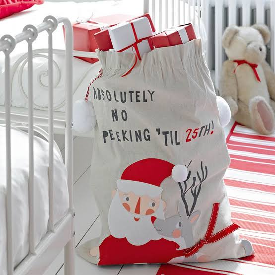 Calico Santa Sack by Talking Tables NEES COMPLETING weight only done - STEAM Kids Brisbane